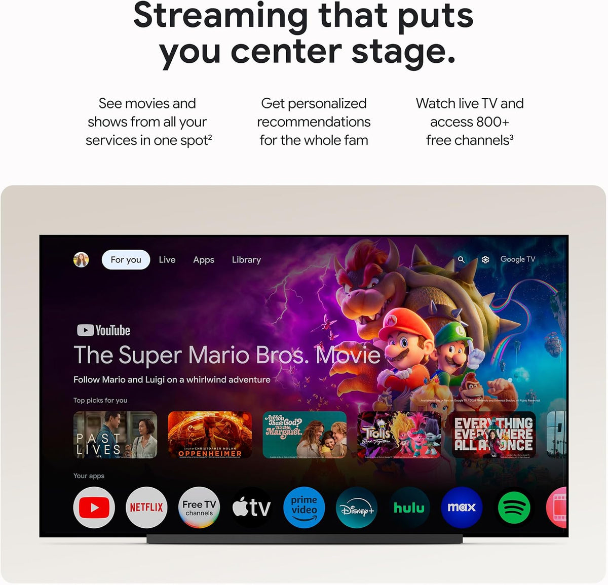 Google Streamer 4K – Fast Streaming Entertainment with Voice Search Remote, Watch Movies, Shows, Live Channels and Netflix in HDR, Smart Home Control, 32 GB Storage, Porcelain
