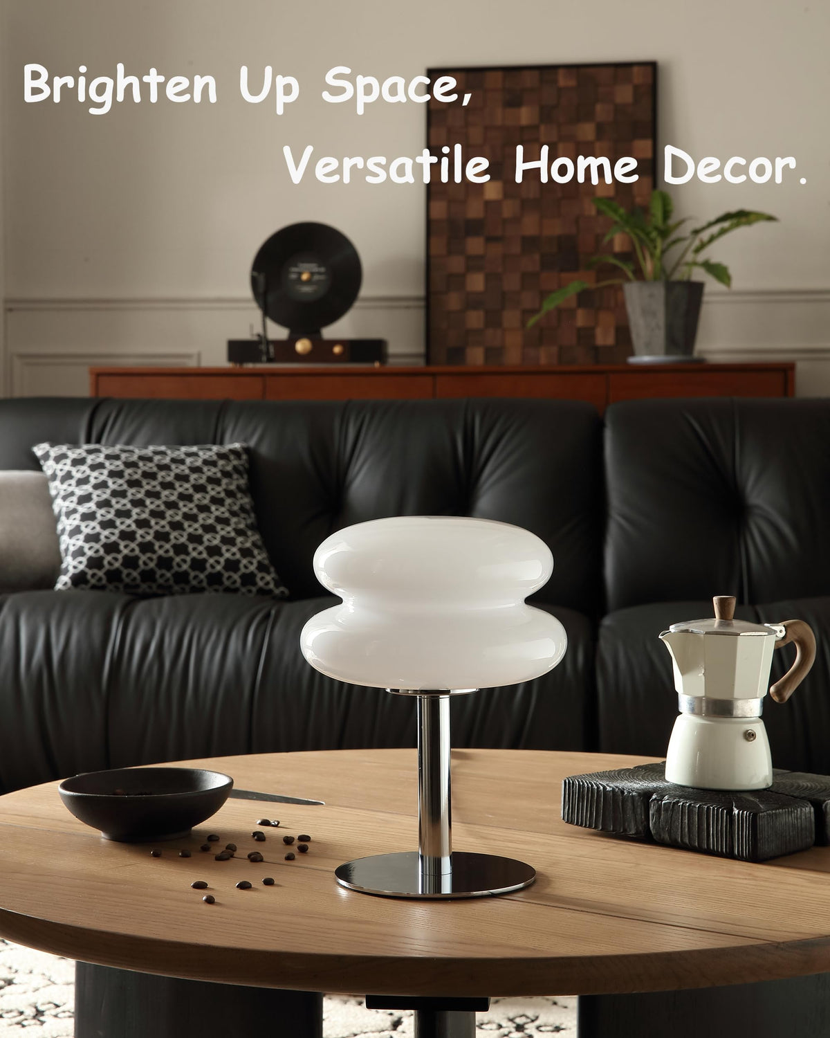 Glivpny Mushroom Lamp Table Lamp, Mid Century Modern Bedroom Lamps(Orange)