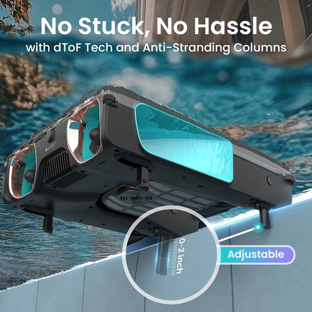 AIPER EcoSurfer S2 Solar Pool Skimmer Robot 24/7 Continuous Cleaning, Gray