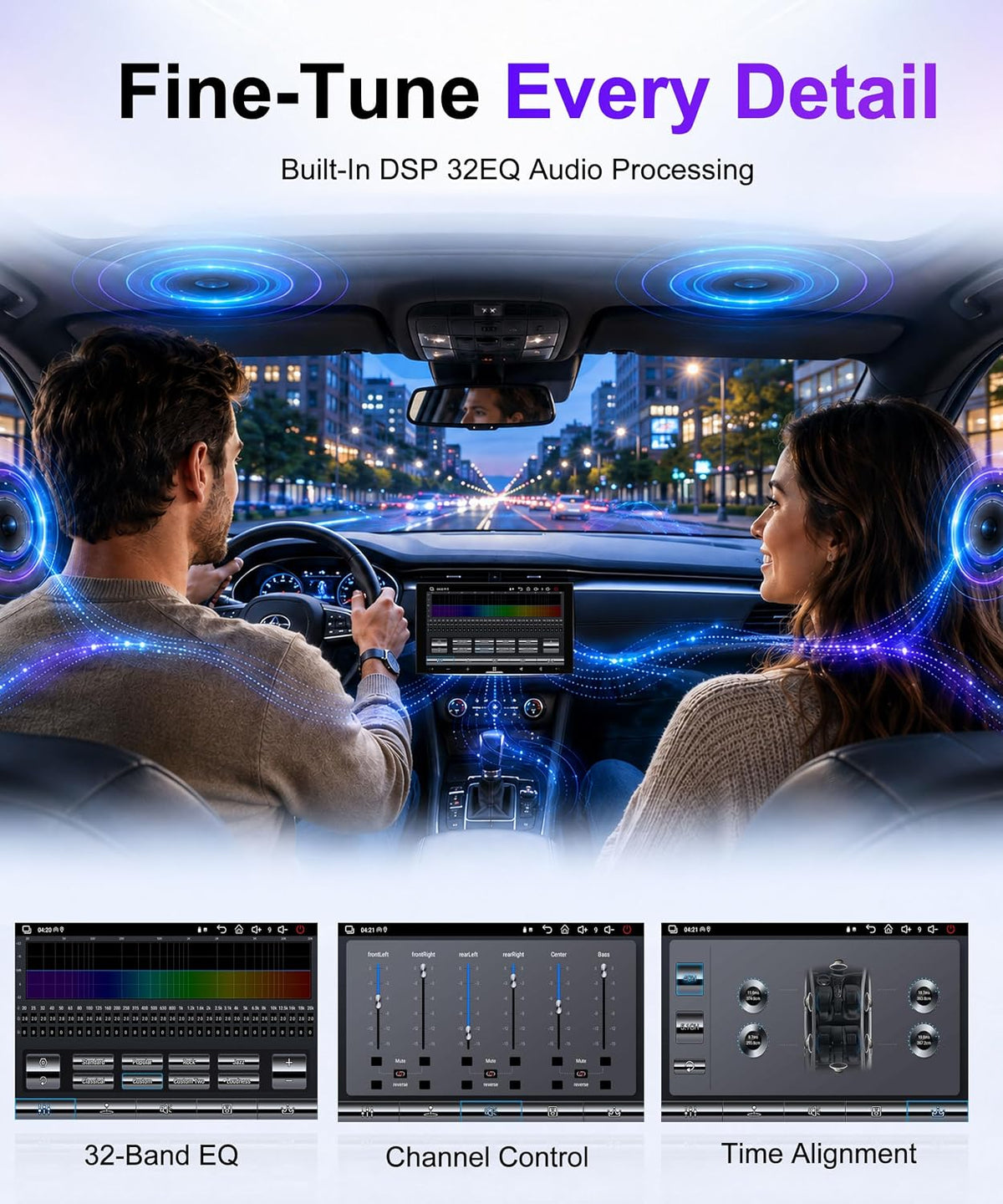 4+64GB Car Stereo for Ford Mustang 2001-2004 with CarPlay