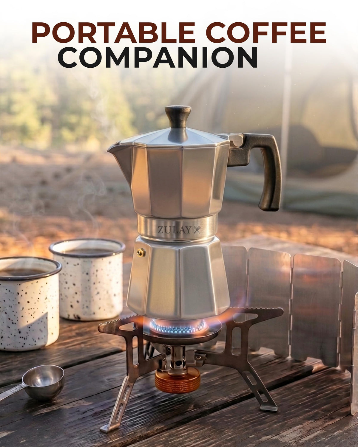 Zulay Moka Pot Espresso Stovetop Coffee Maker - Leak-Proof, Stainless Steel, Easy to Clean, Heat Resistant Handle & Knob - for Authentic Cuban & Italian Style Espresso - Makes 6 Espresso Cups - Red