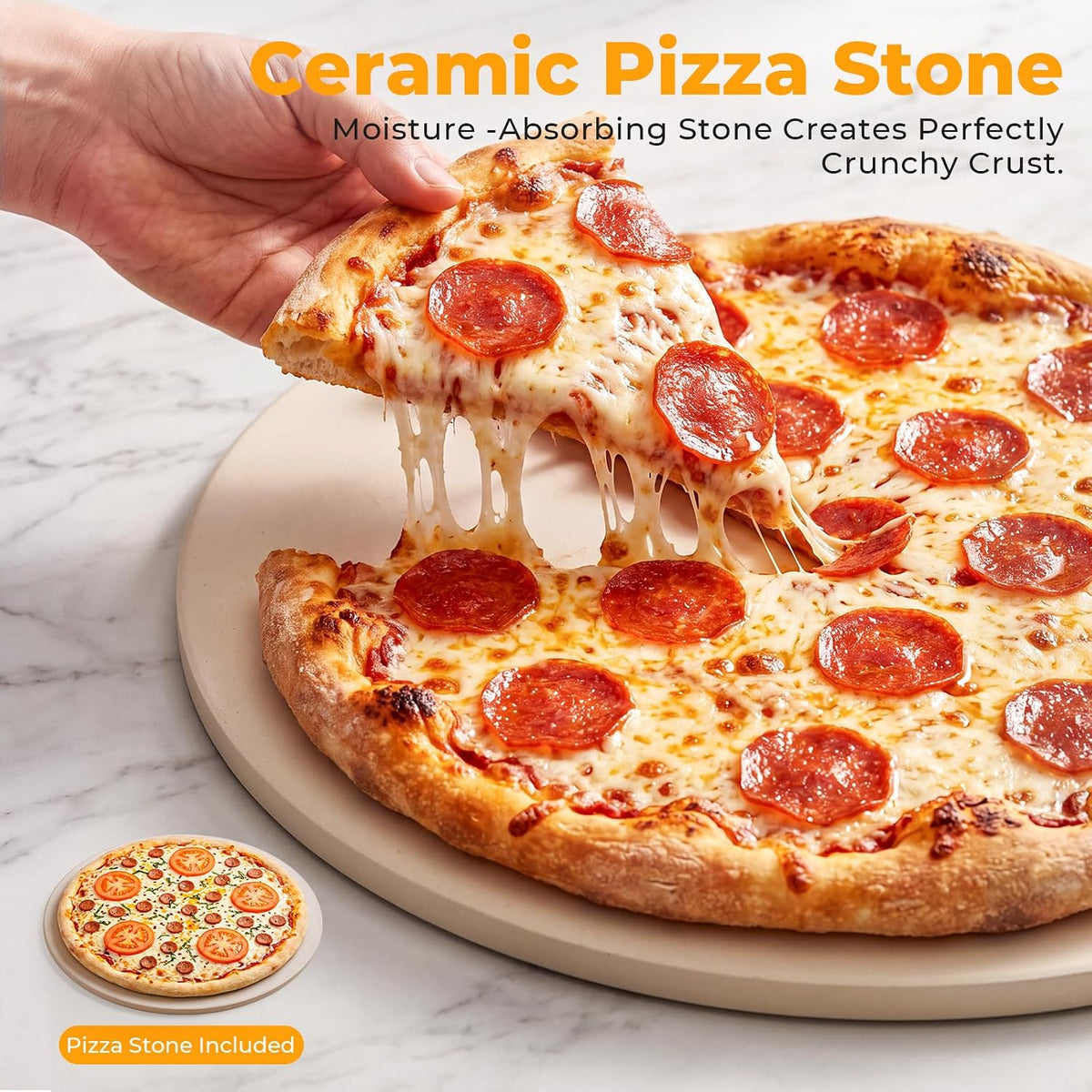 Indoor Pizza Oven, 6.86QT Large Air Fryer with 9 Cooking Functions