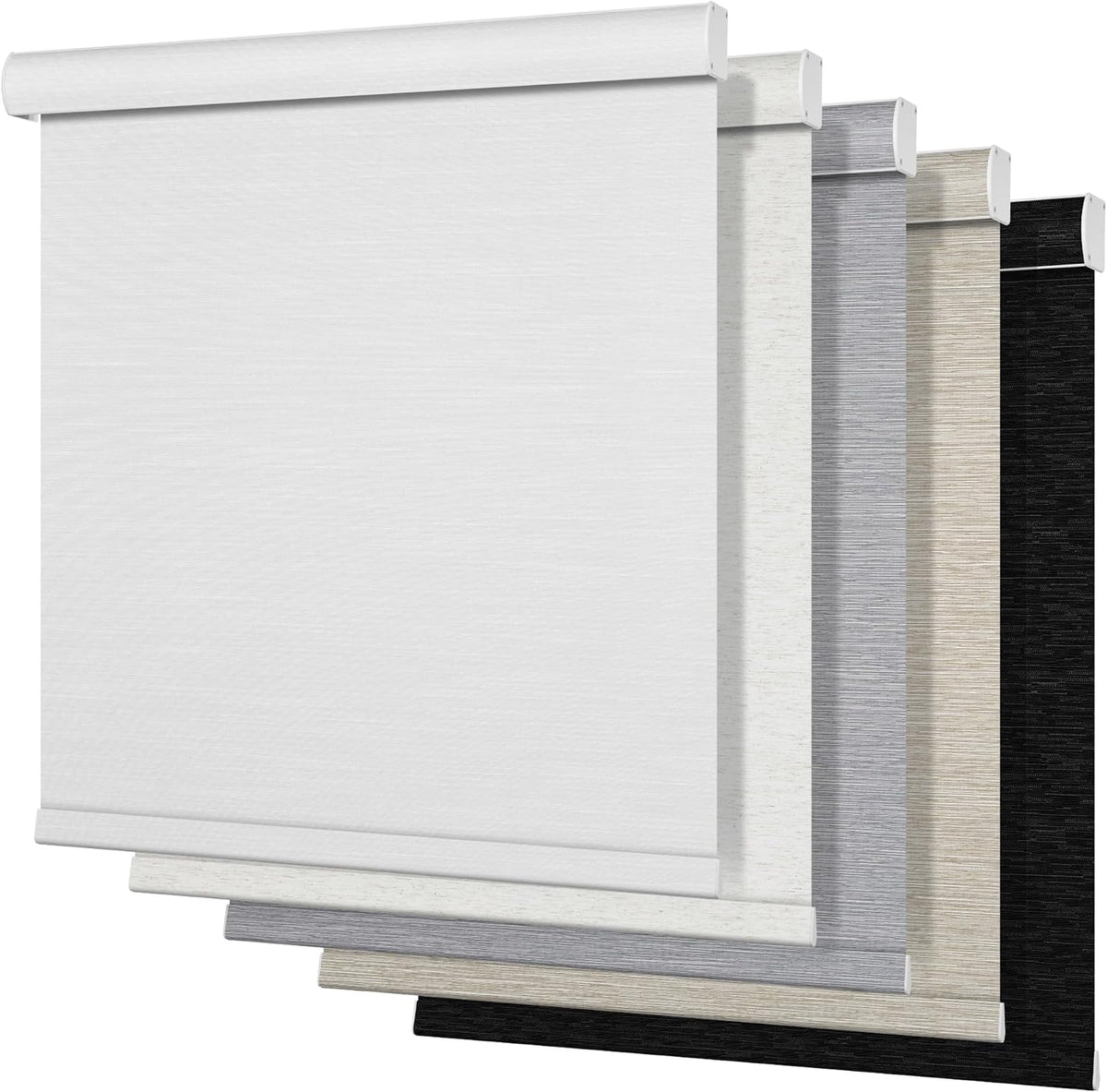 Boolegon Blackout Roller Shades for Windows, Beige, Custom Size
