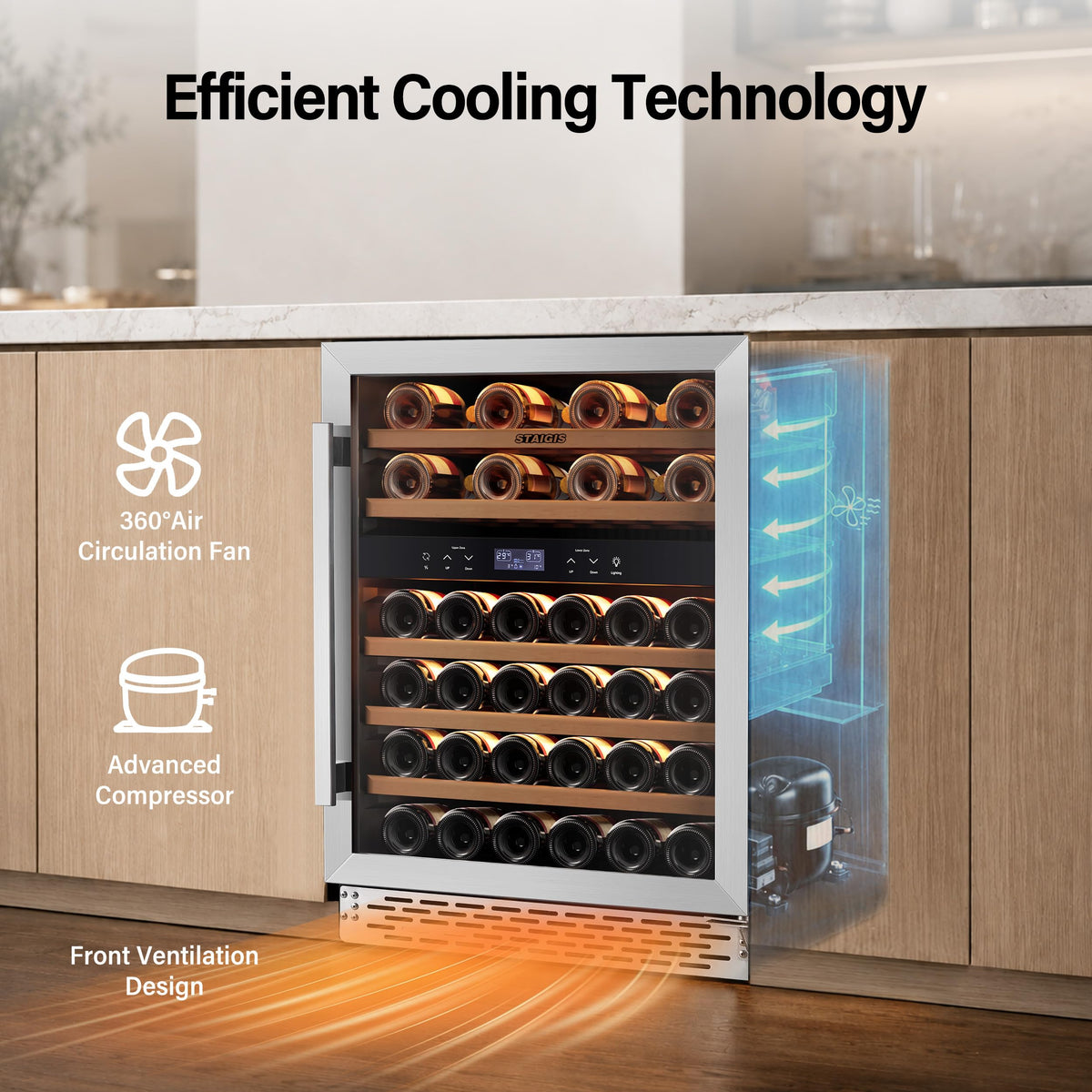 24inch Beverage Refrigerator,180 Cans Beverage Fridge Under Counter