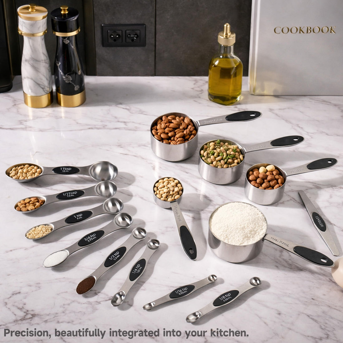 10-Piece Magnetic Measuring Cups and Spoons Set