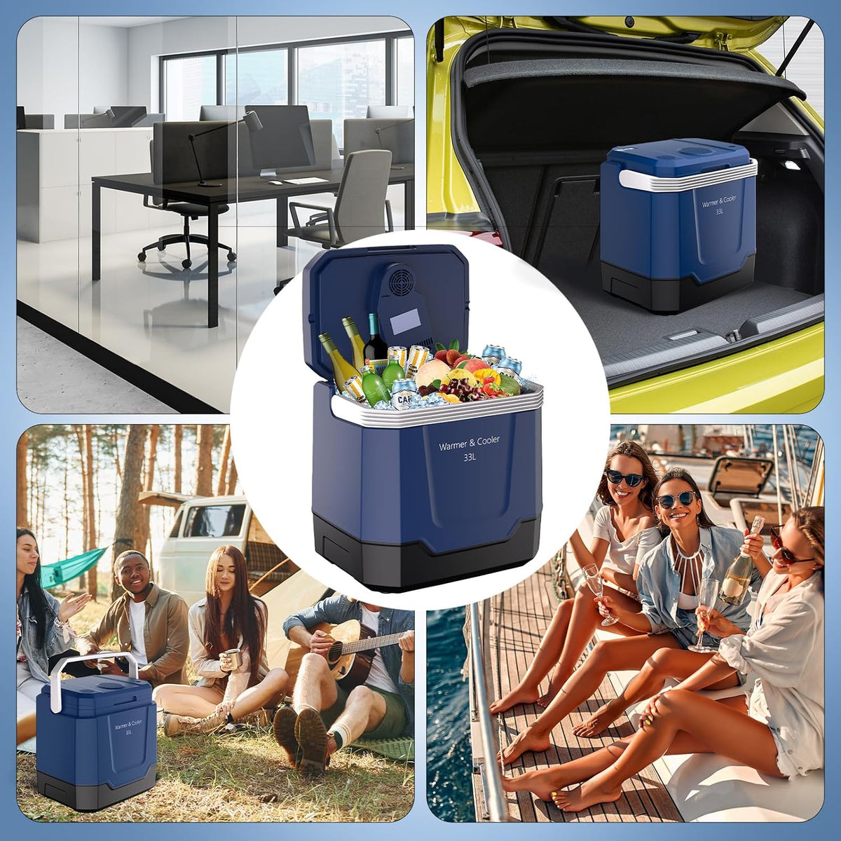 Garvee Electric Cooler & Warmer 35 Quart (33 L), Blue