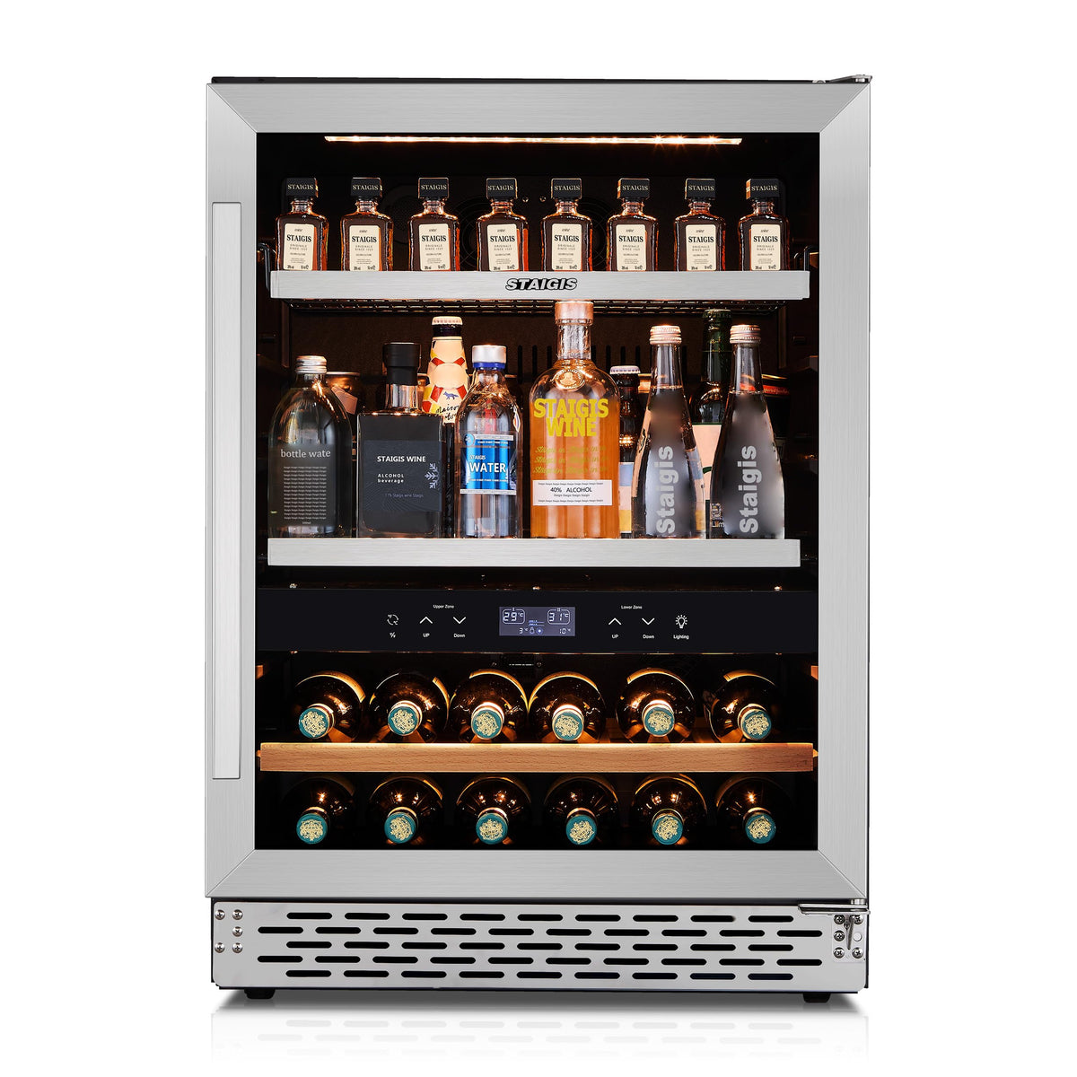 24inch Beverage Refrigerator,180 Cans Beverage Fridge Under Counter