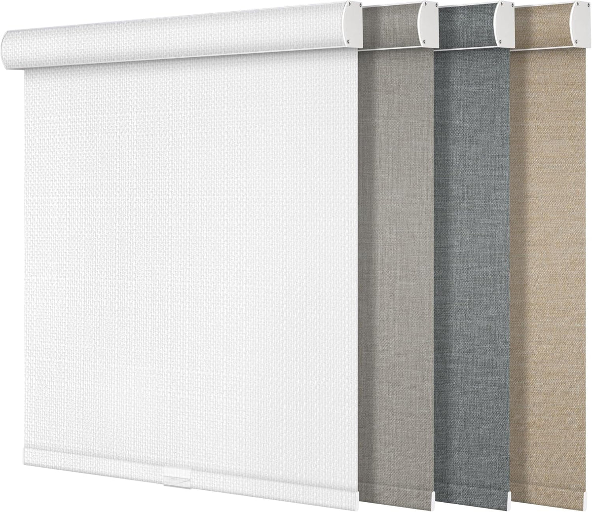 Boolegon Blackout Roller Shades for Windows, Beige, Custom Size