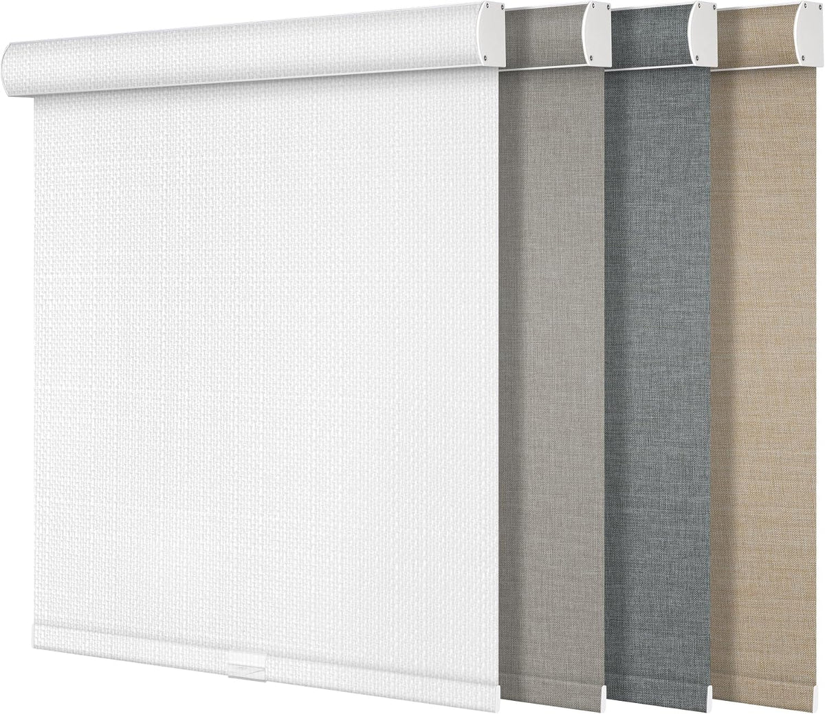 Boolegon Blackout Roller Shades for Windows, Beige, Custom Size