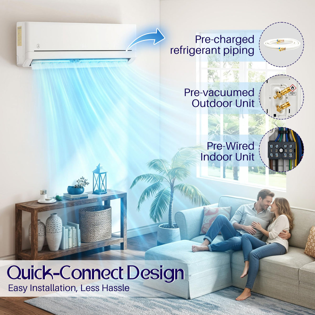 Albott 12,000 BTU Mini Split Air Conditioner and Heater SEER2 18, 115V