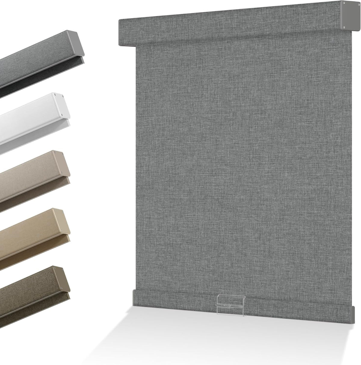 Blackout Roller Shades for Indoor Windows, Beige, Custom Size