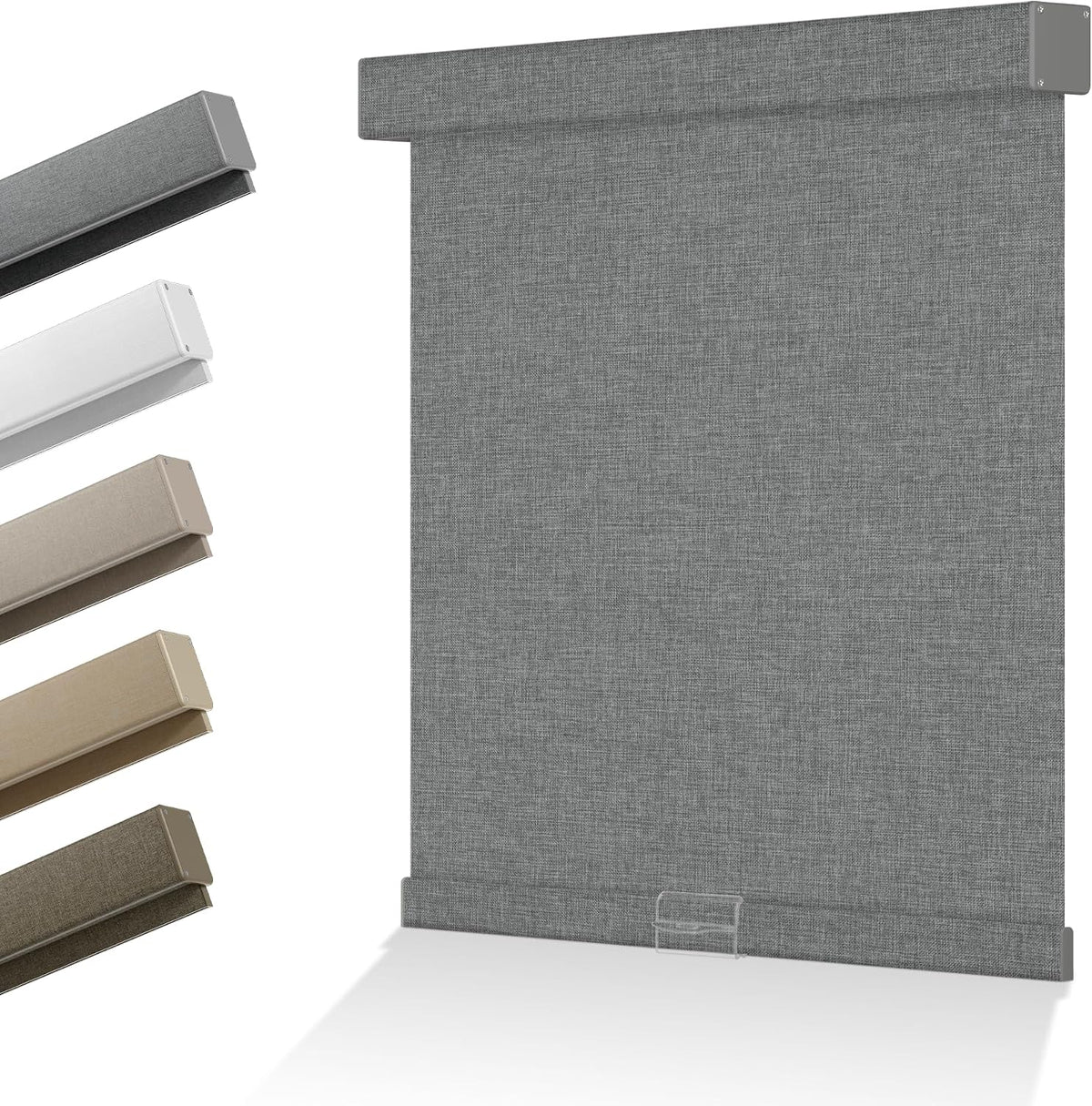 Blackout Roller Shades for Indoor Windows, Beige, Custom Size