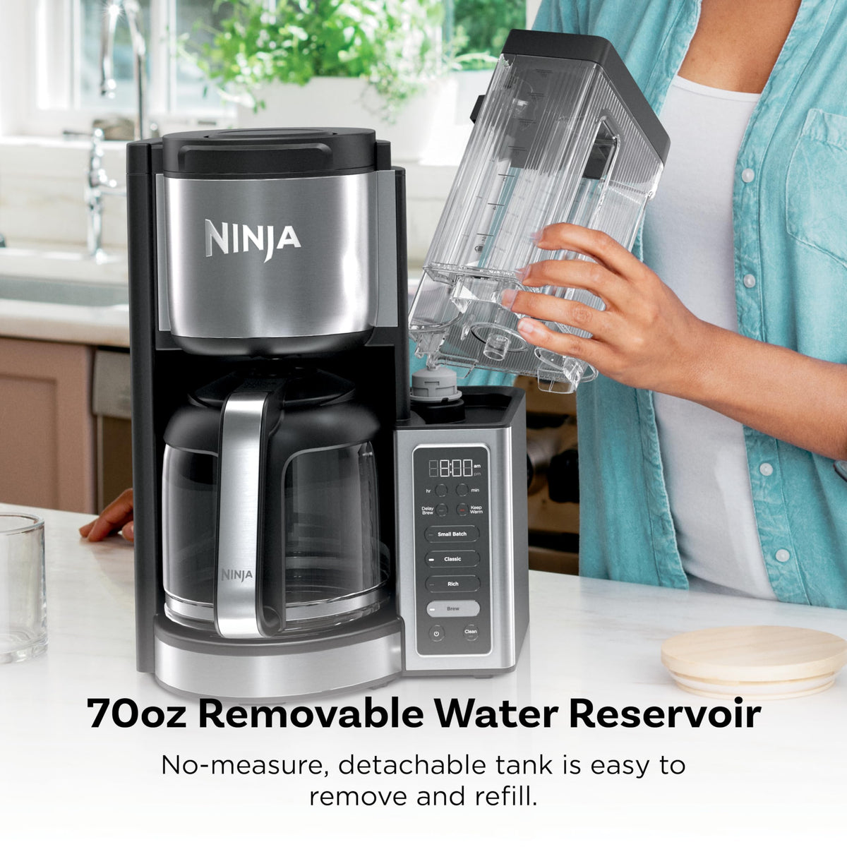 Ninja Fresh Brew Coffee Maker, 12 Cup Glass Carafe, Stainless Steel, CE251