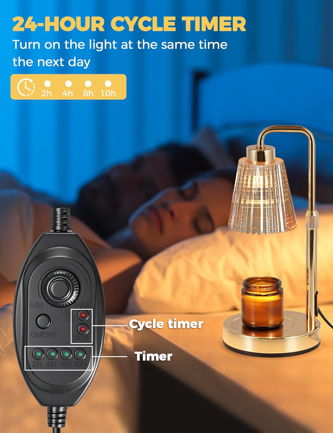 GODONLIF Candle Warmer Lamp with Timer, Birthday Gifts for Women Home Decor