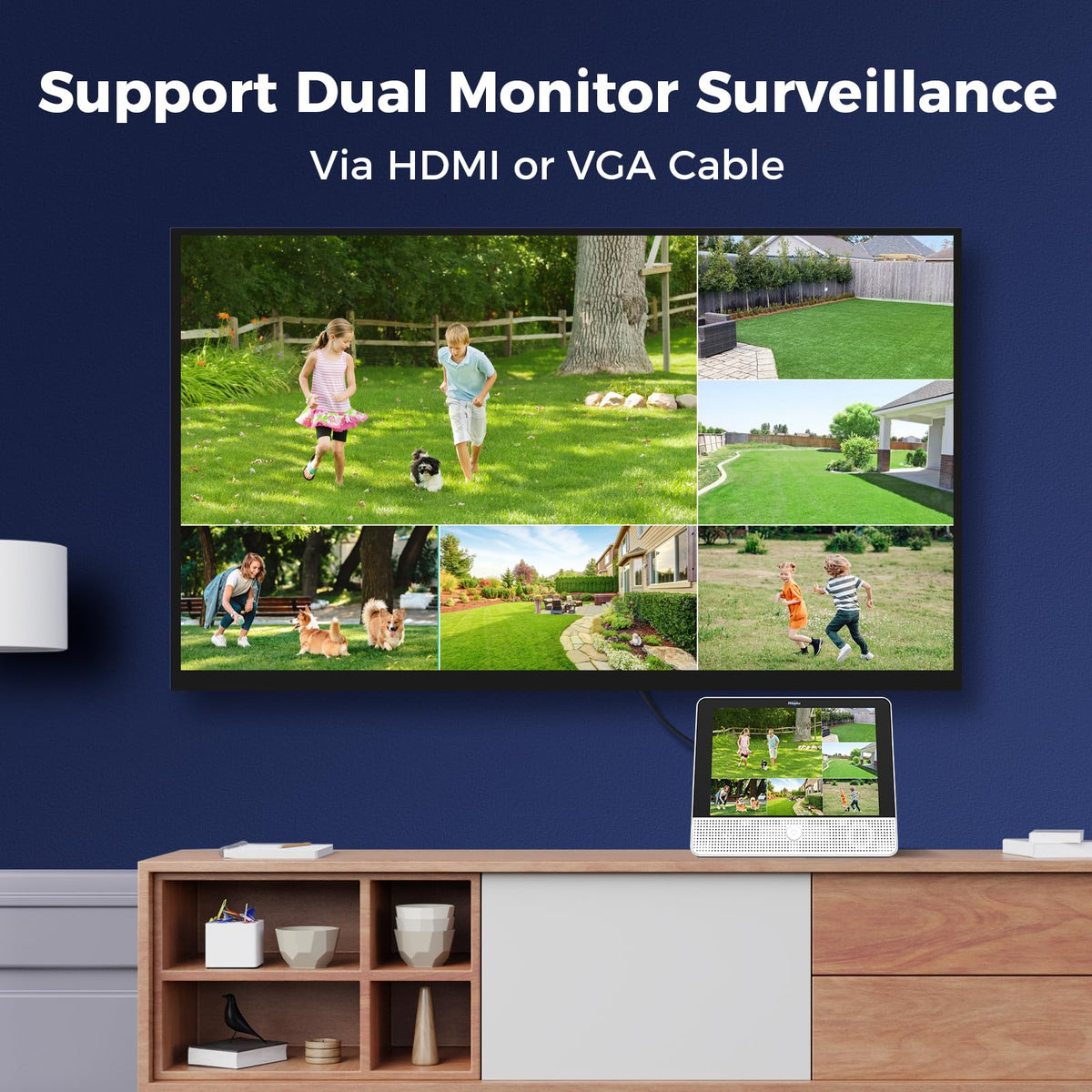 【Human Track】Hiseeu 4K PoE PTZ Security Camera System, 6pcs 5MP PTZ Cameras