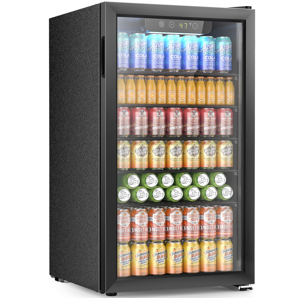 Electactic Mini Fridge 130 Can Beverage Refrigerator Cooler, 3.2 Cu.Ft Drink Fridge forSoda Wine Beer, Digital Temperature Control Cooler for Home, Dorm, Bar