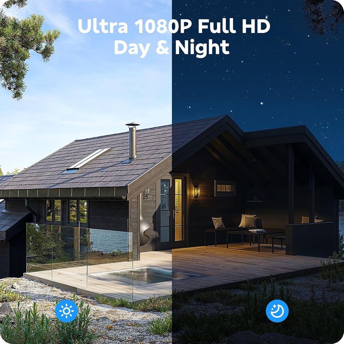 CAMCAMP Home Security Camera System Wireless Outdoor WiFi 5G 24/7 Recording