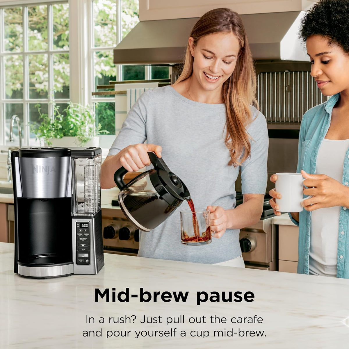 Ninja Fresh Brew Coffee Maker, 12 Cup Glass Carafe, Stainless Steel, CE251