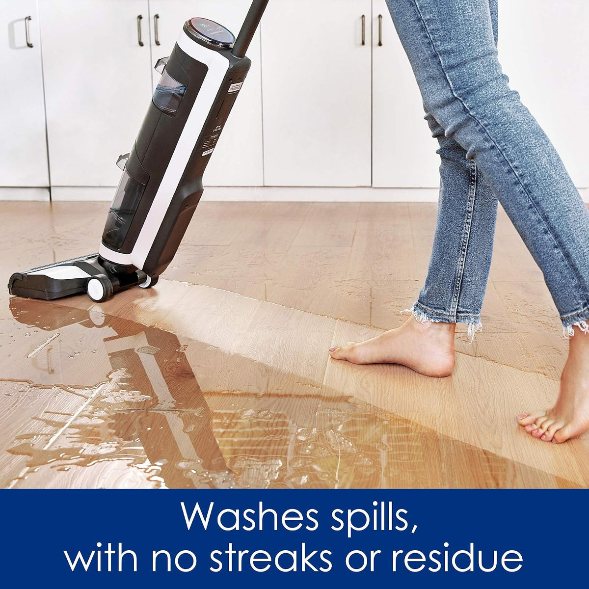 Tineco Floor ONE S3 Cordless Hardwood Floors Cleaner, Lightweight Wet Dry Vacuum Cleaners for Multi-Surface Cleaning with Smart Control System (Renewed)