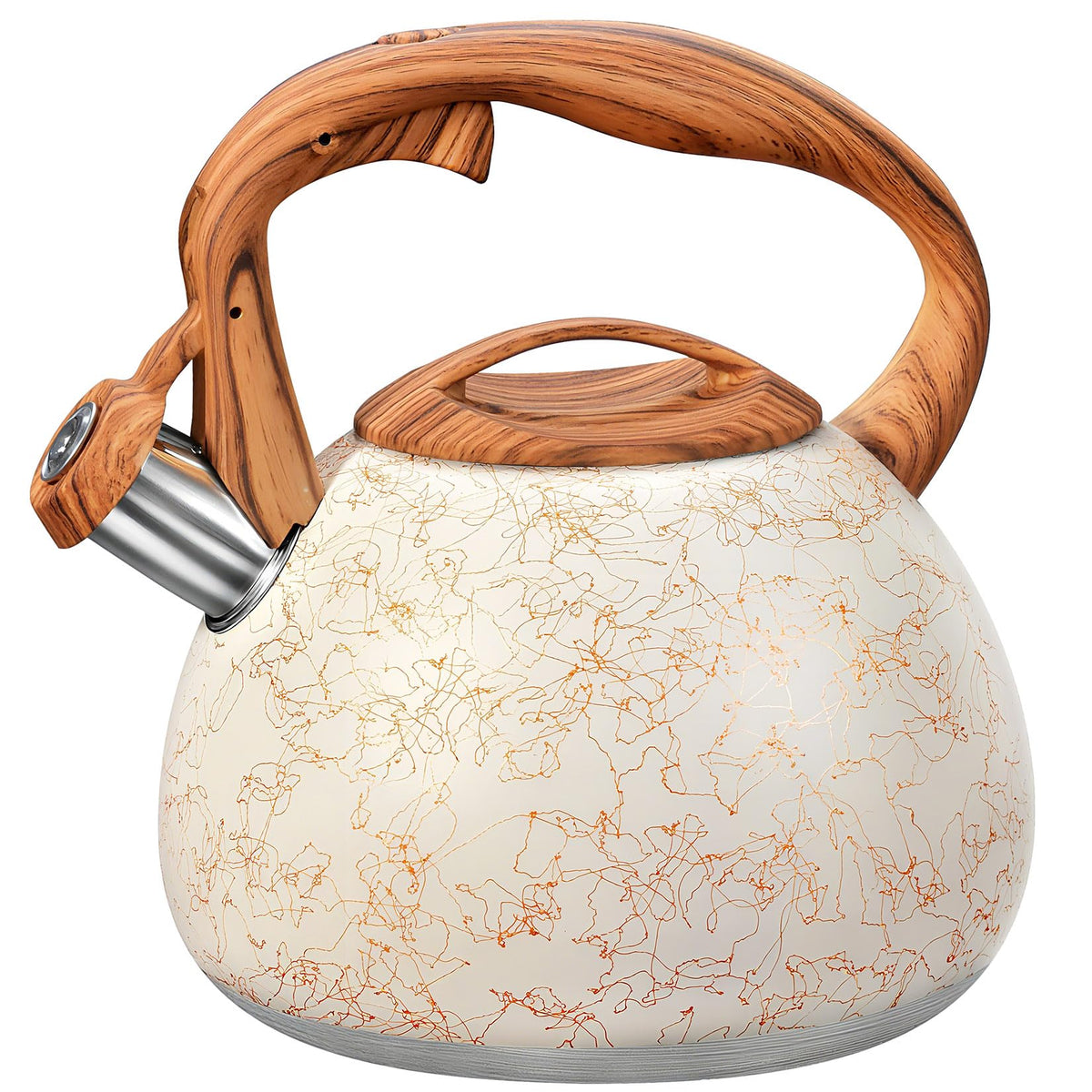 GGC Whistling Tea Kettle for Stove Top, 3.2QT/3L Stainless Steel Tea Kettle