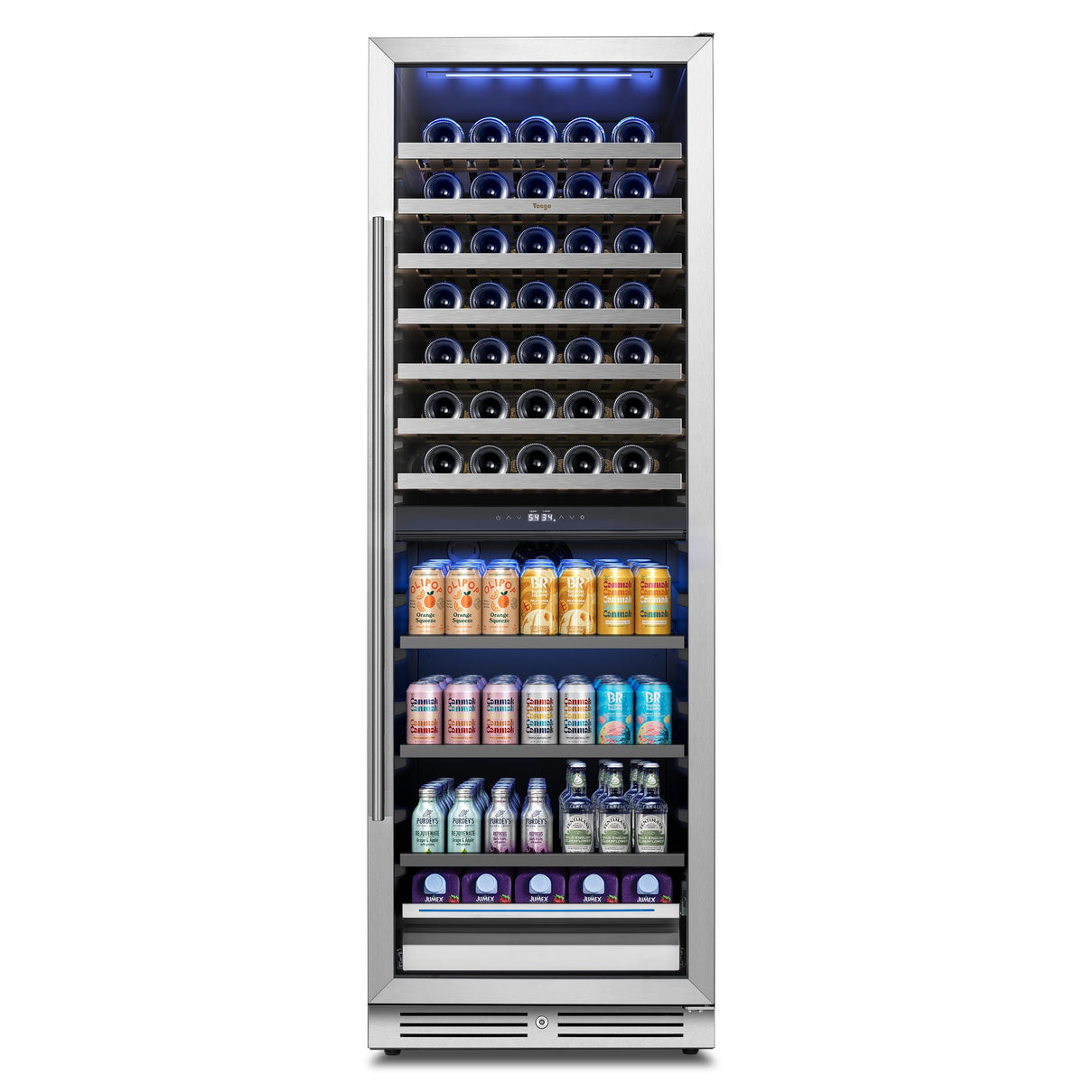 Yeego 24 Inch Dual Zone Wine Fridge with 52 Bottle