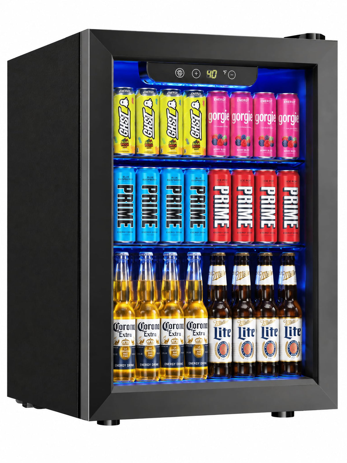 126 Can Mini Fridge, 3.2 Cu.Ft Beverage Refrigerator, Drink Cooler