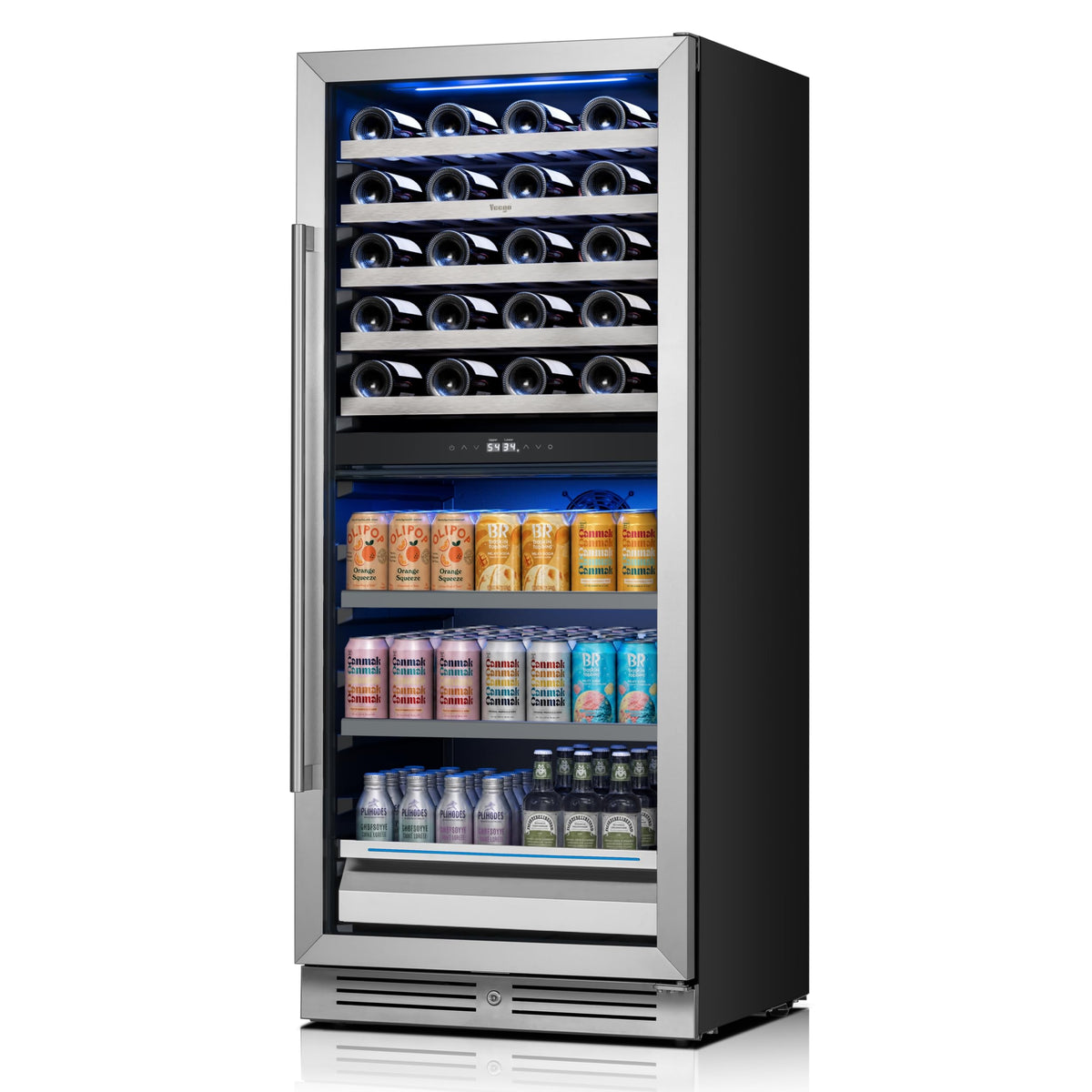 Yeego 24 Inch Dual Zone Wine Fridge with 52 Bottle