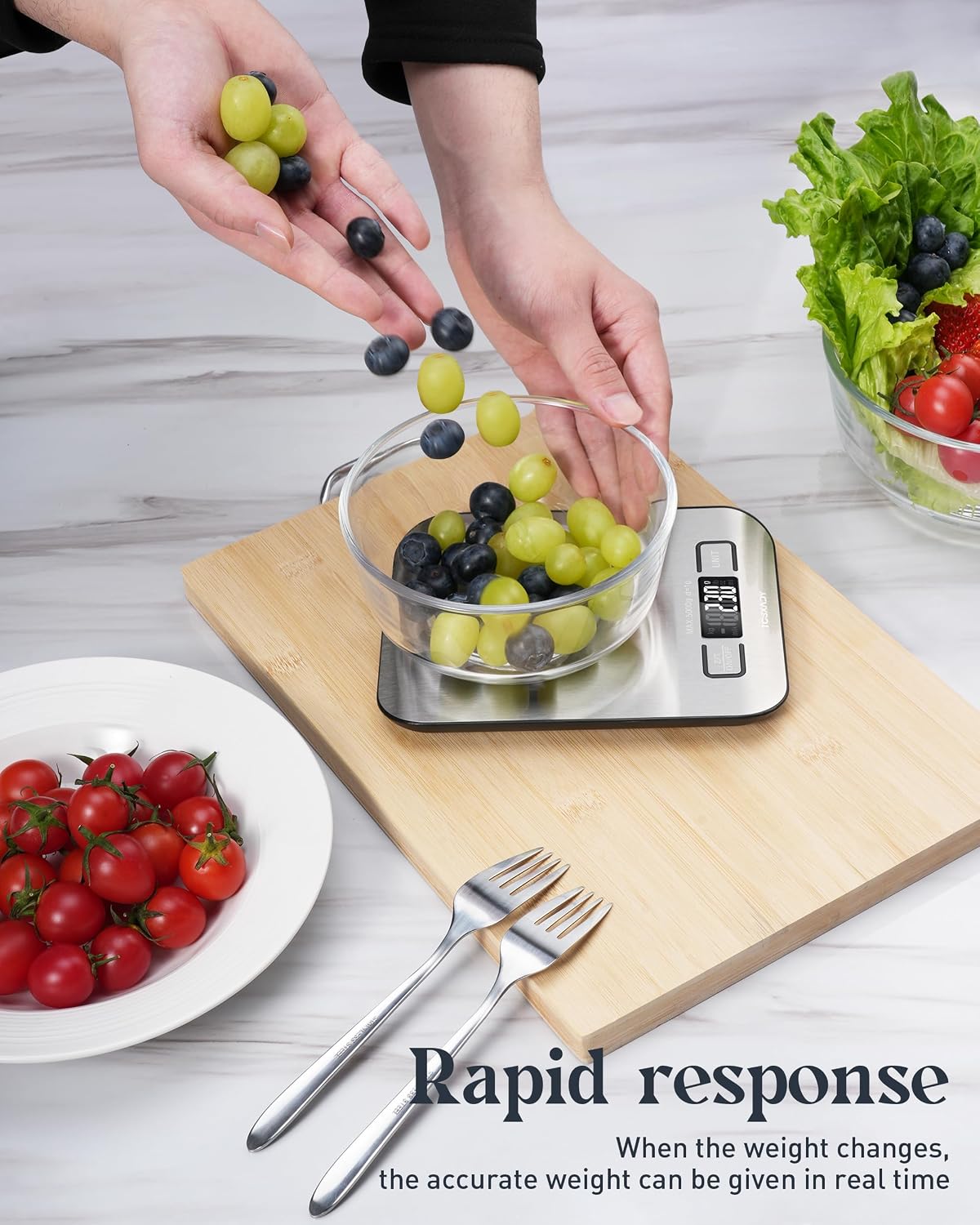 Food Scale, Digital Kitchen Scale with Grams & Ounces Units, 11lb