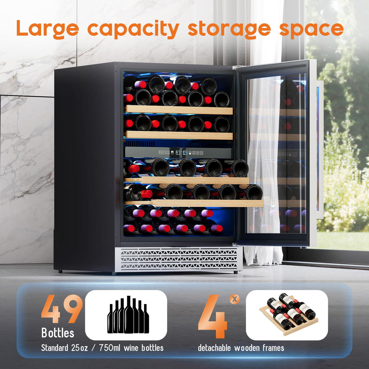 Albott 24 Inch Outdoor Beverage Fridge, 5.0 Cu.Ft Beverage Refrigerator