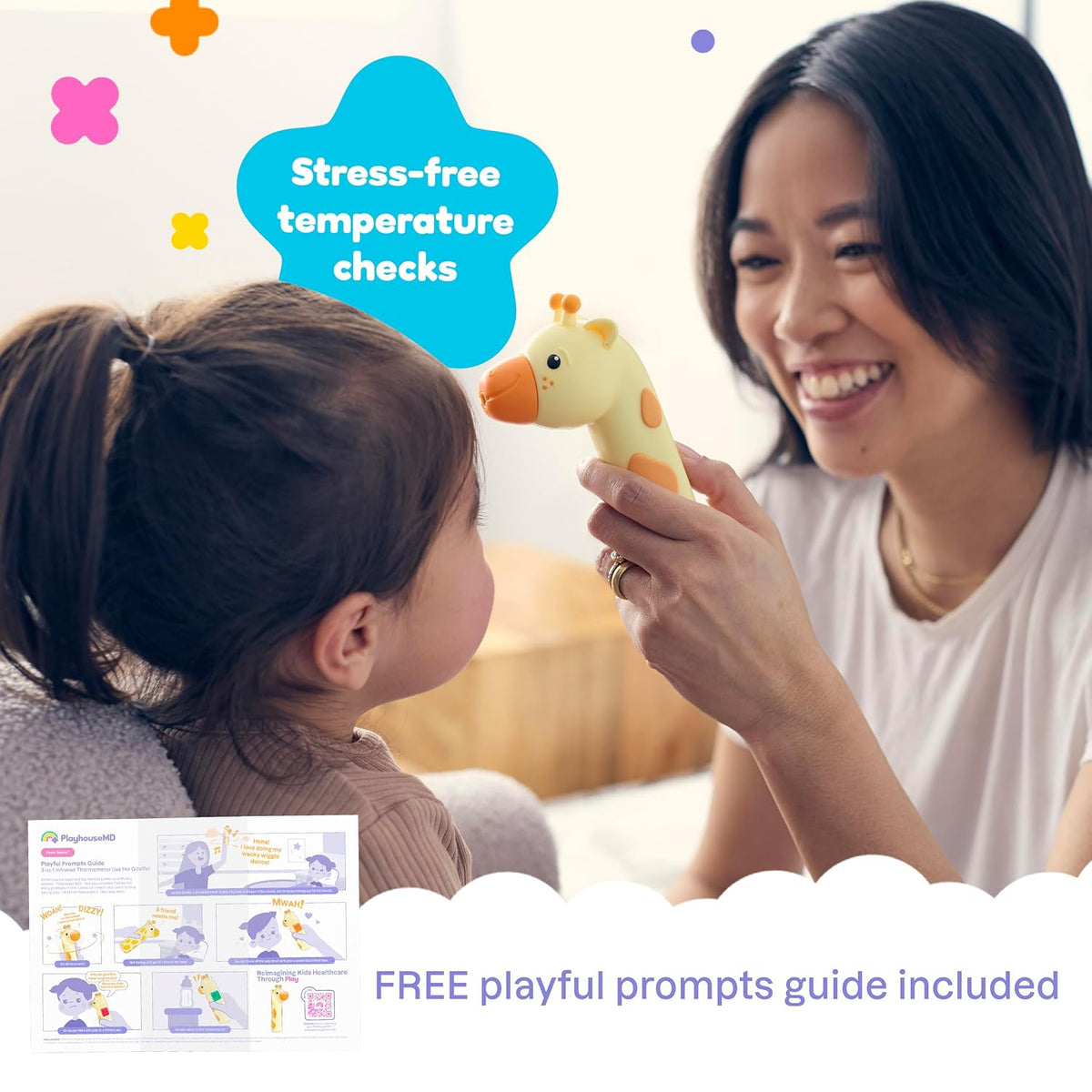 Playhouse MD Giraffe Baby & Kids No-Touch Forehead & Ear Thermometer