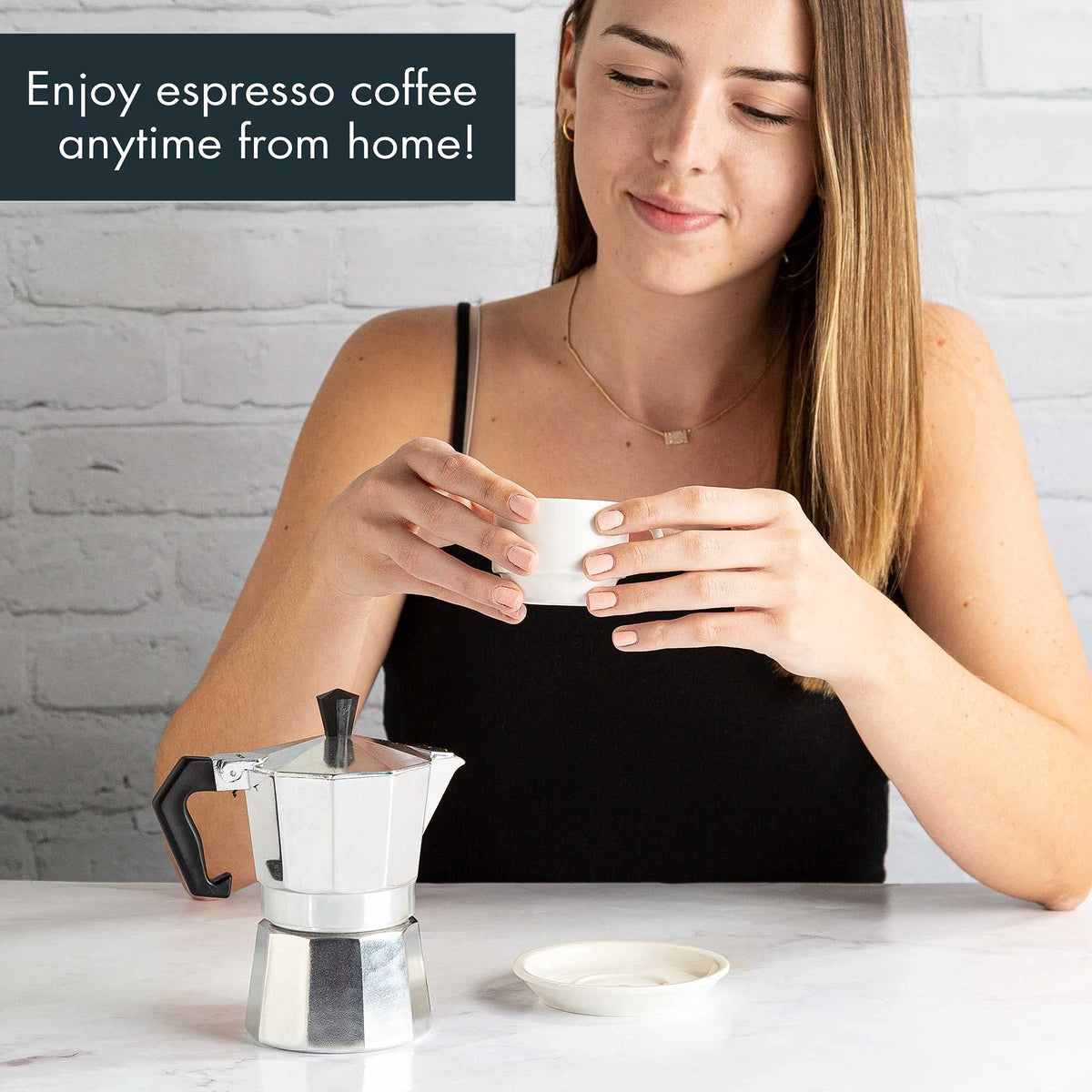Primula Classic Stovetop Espresso and Coffee Maker, Moka Pot for Italian and Cuban Café Brewing, Greca Coffee Maker, Cafeteras, 9 Espresso Cups, Silver