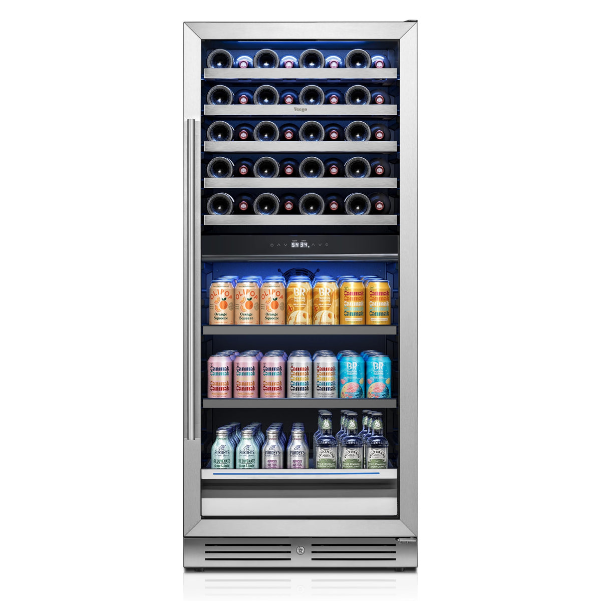 Yeego 24 Inch Dual Zone Wine Fridge with 52 Bottle