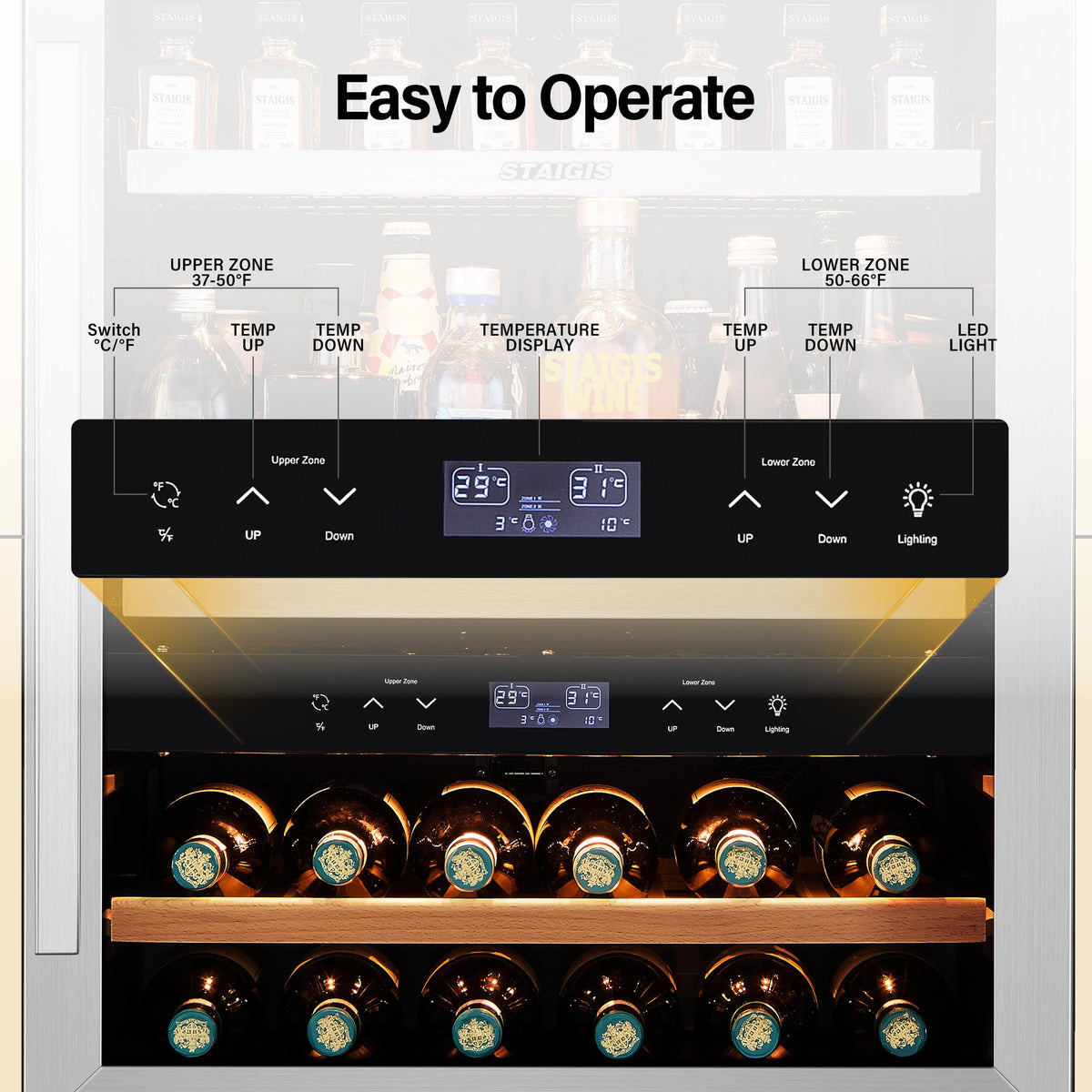 24inch Beverage Refrigerator,180 Cans Beverage Fridge Under Counter