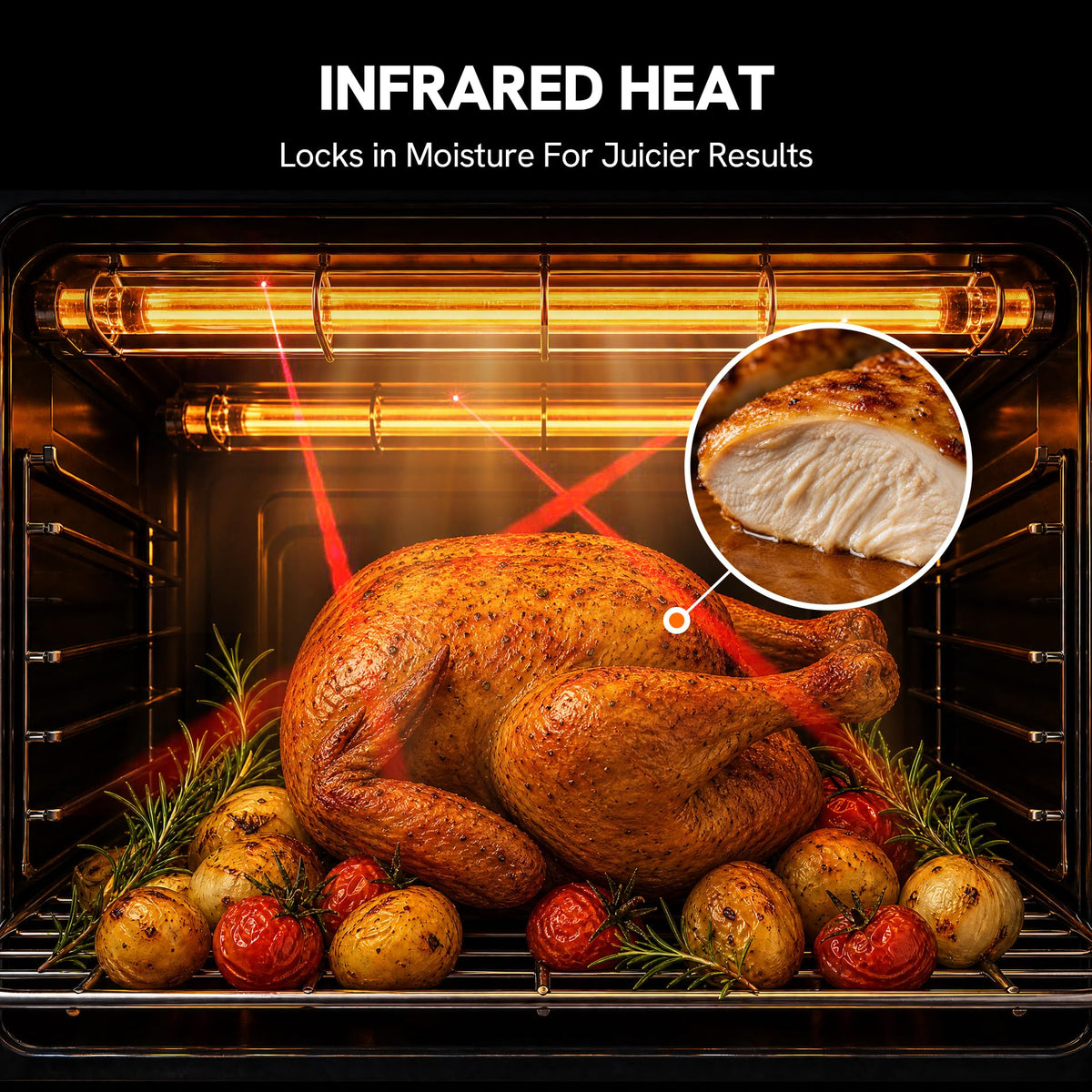 VAL CUCINA 26.3 QT Infrared Air Fryer Toaster Oven Combo, 10-in-1