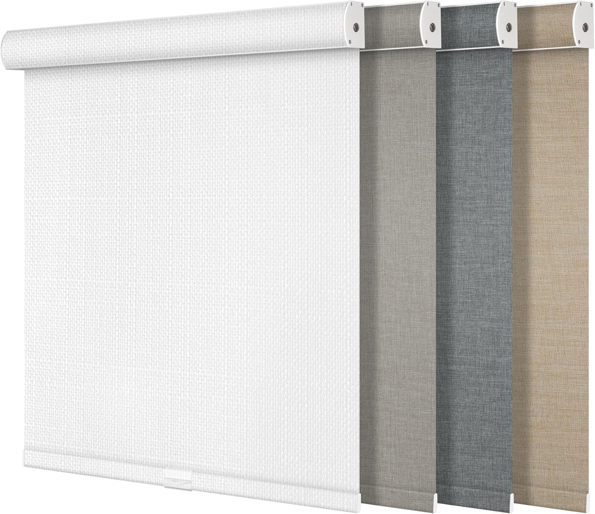 Boolegon Blackout Roller Shades for Windows, Beige, Custom Size