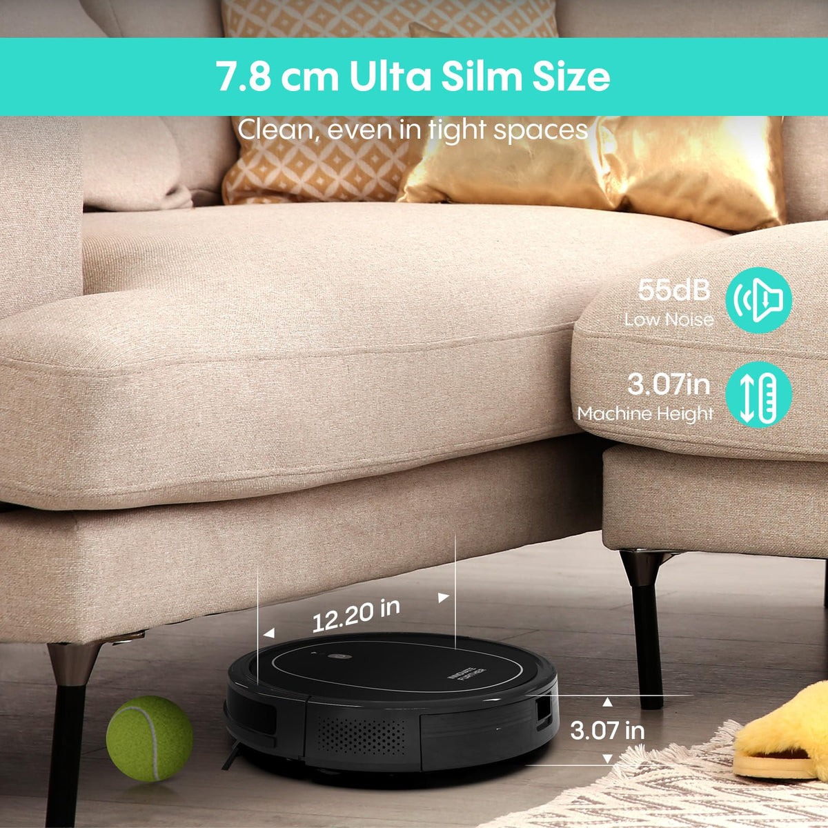 Robot Vacuum and Mop Combo, 6000Pa Powerful Suction, LiDAR, Self-Emptying
