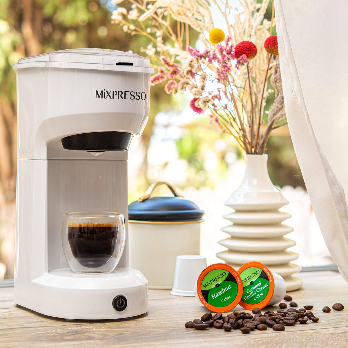Mixpresso Single Serve Coffee Maker K Cup Coffee Maker for K Pods & Grounds