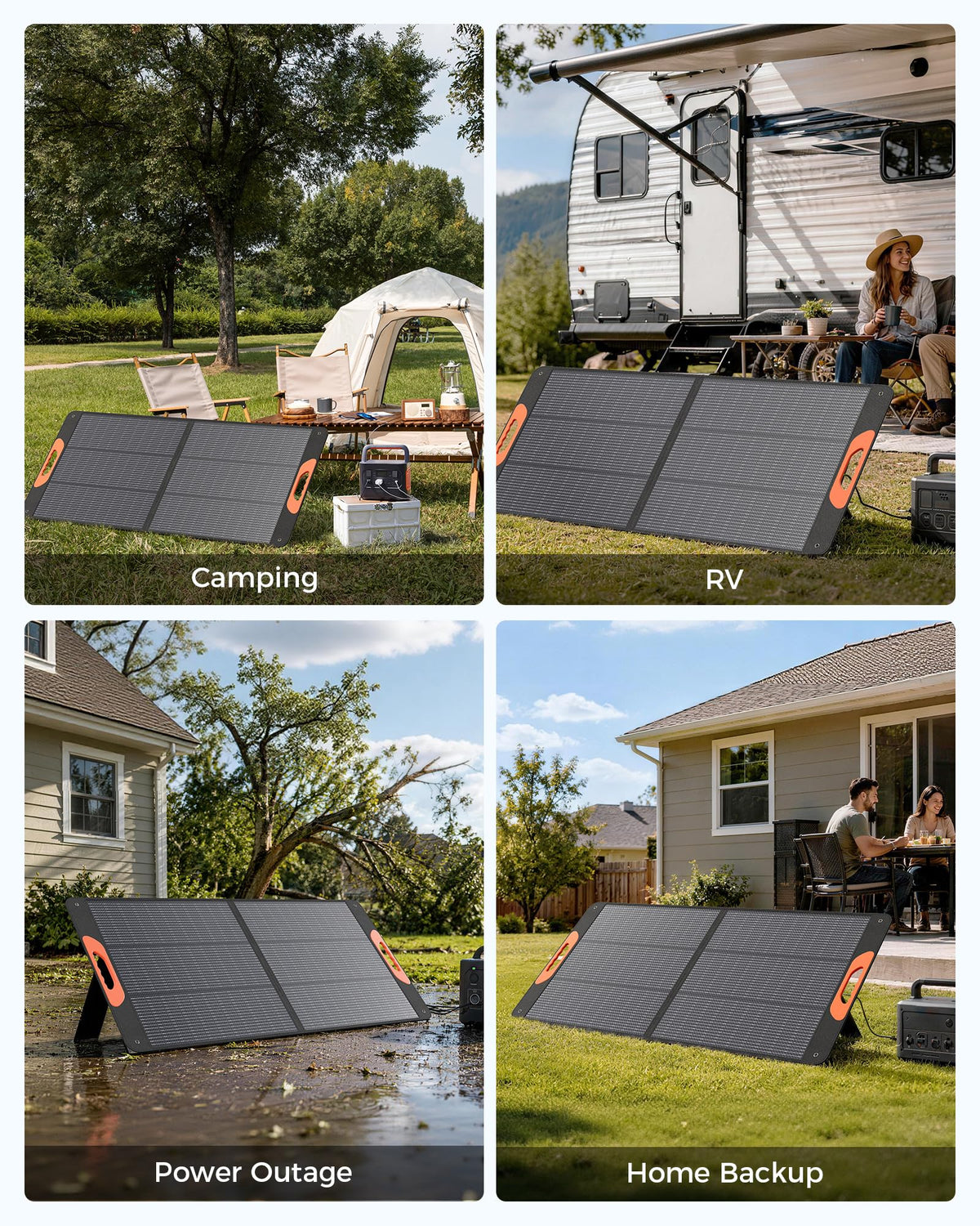 ZOUPW 100W Portable Solar Panel for Power Station,23.5% Efficiency Mono Foldable Solar Charger for Jackery 300/Ecoflow River/Anker/Bluetti,IP67 Waterproof for Camping RV Off-Grid Emergency Power