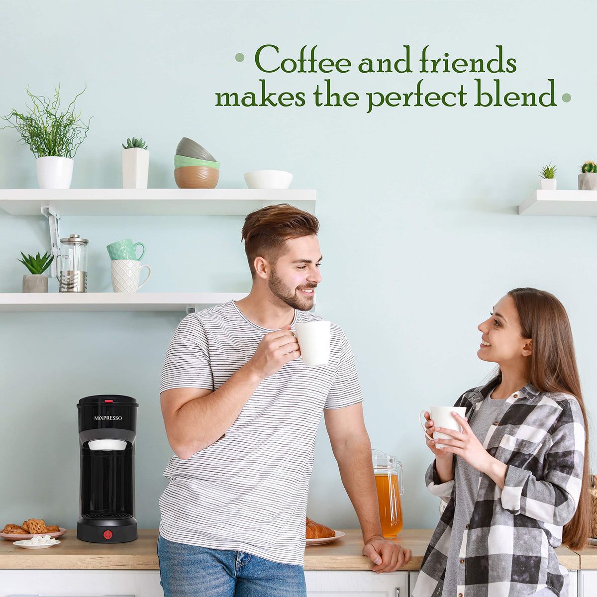 Mixpresso Single Serve Coffee Maker K Cup Coffee Maker for K Pods & Grounds