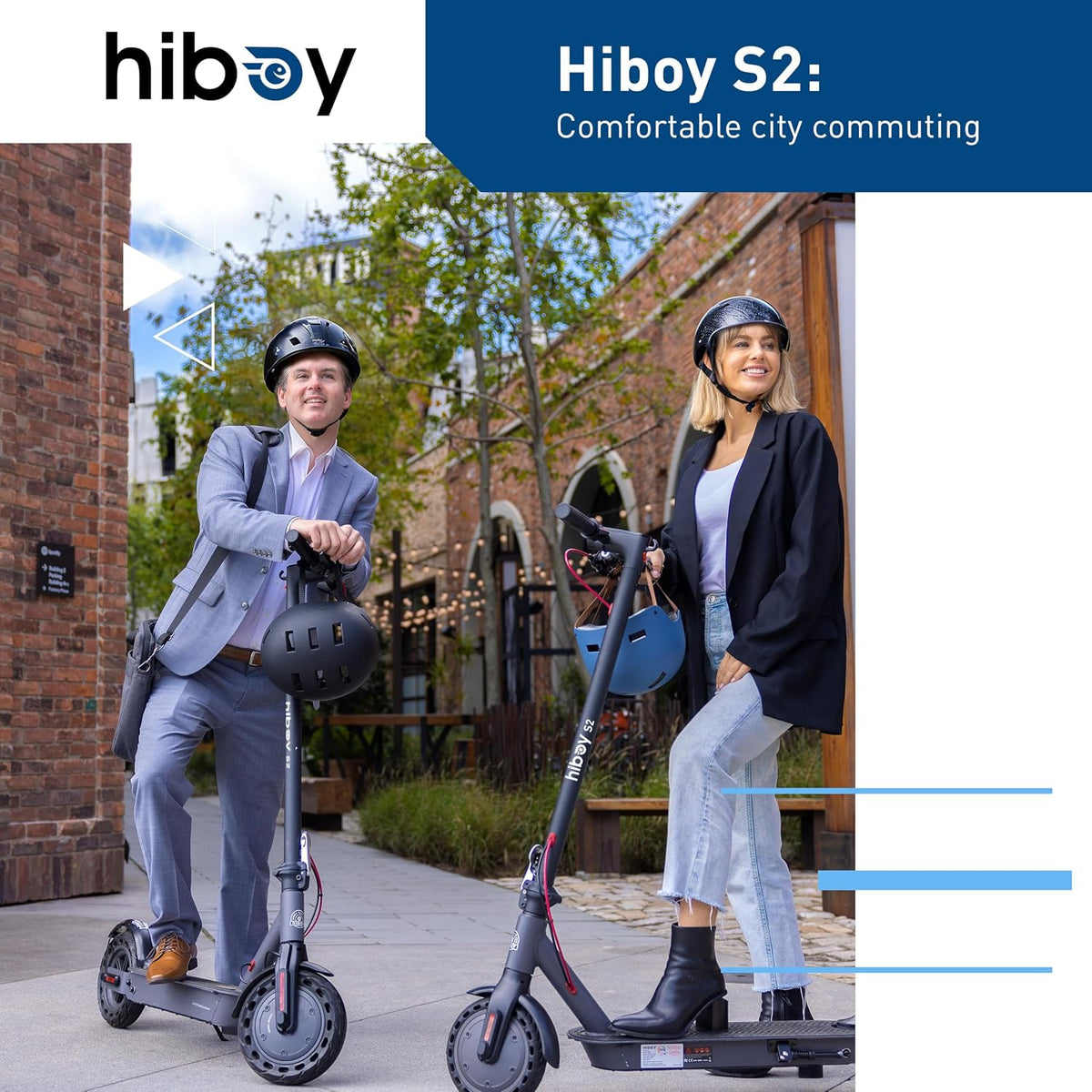 Hiboy S2 Electric Scooter - 8.5" Solid Tires - Up to 17 Miles Long-Range