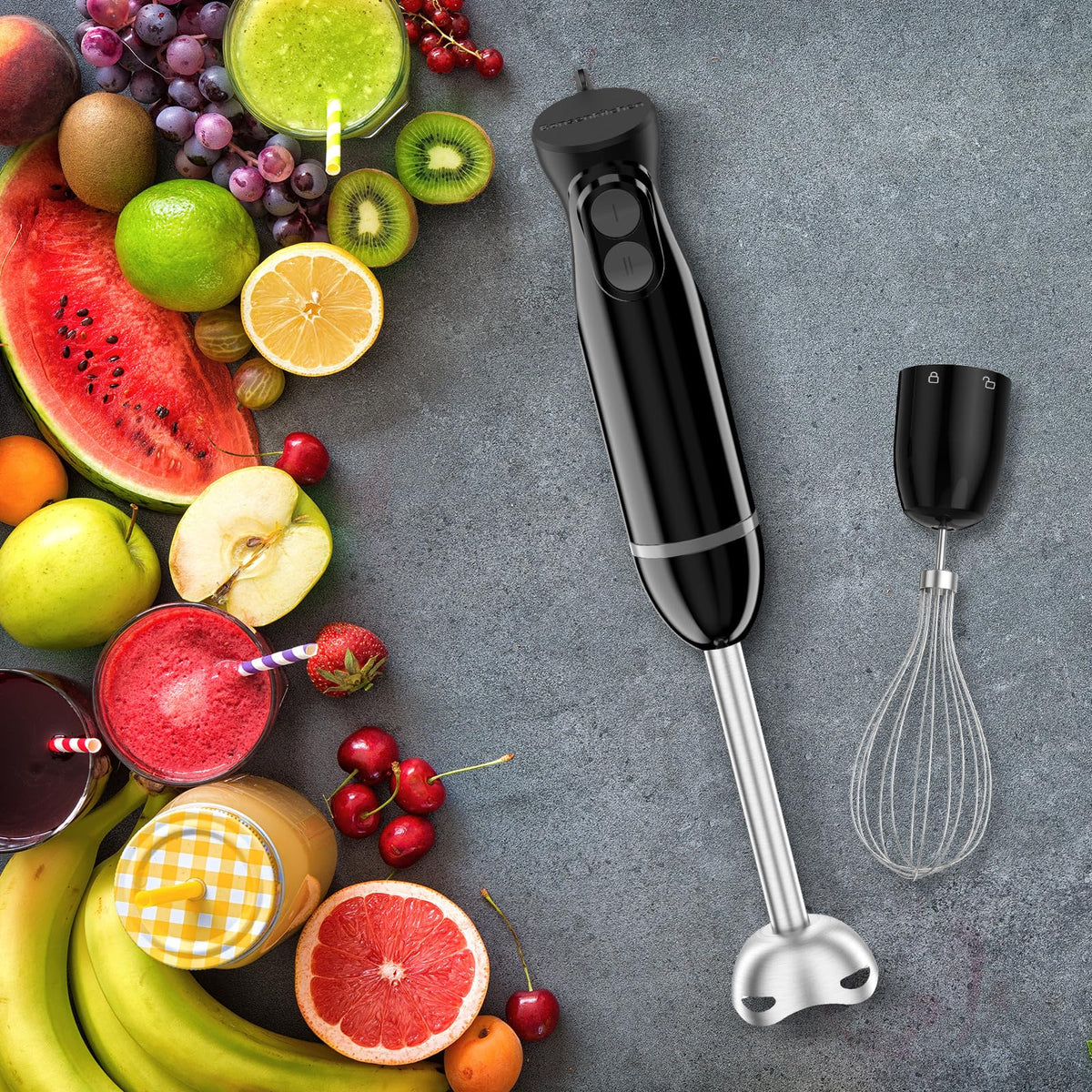 Bonsenkitchen Immersion Hand Blender, Smoothie, Puree, Baby Food