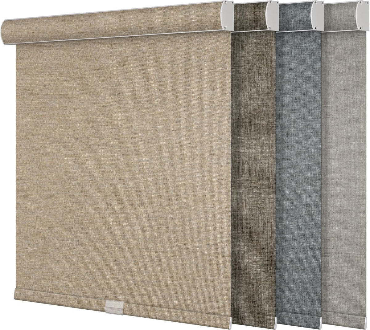 Boolegon Blackout Roller Shades for Windows, Beige, Custom Size