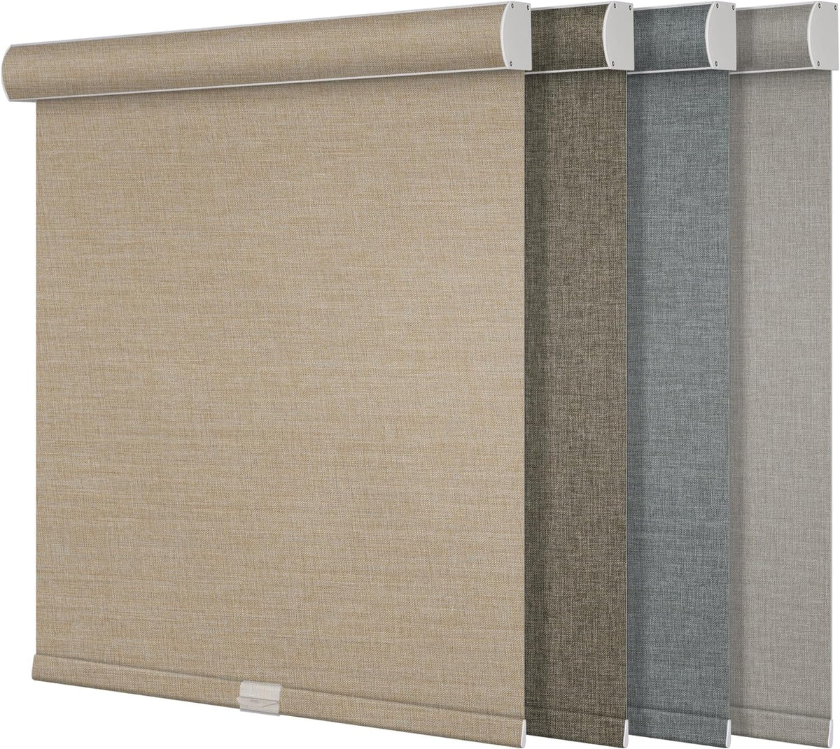 Boolegon Blackout Roller Shades for Windows, Beige, Custom Size