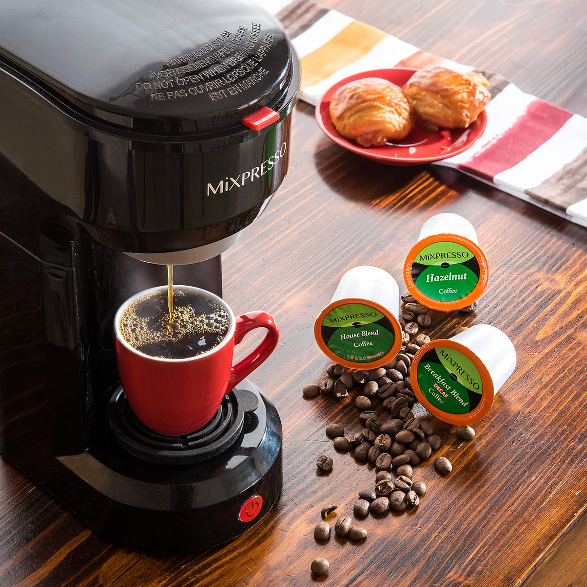 Mixpresso Single Serve Coffee Maker K Cup Coffee Maker for K Pods & Grounds