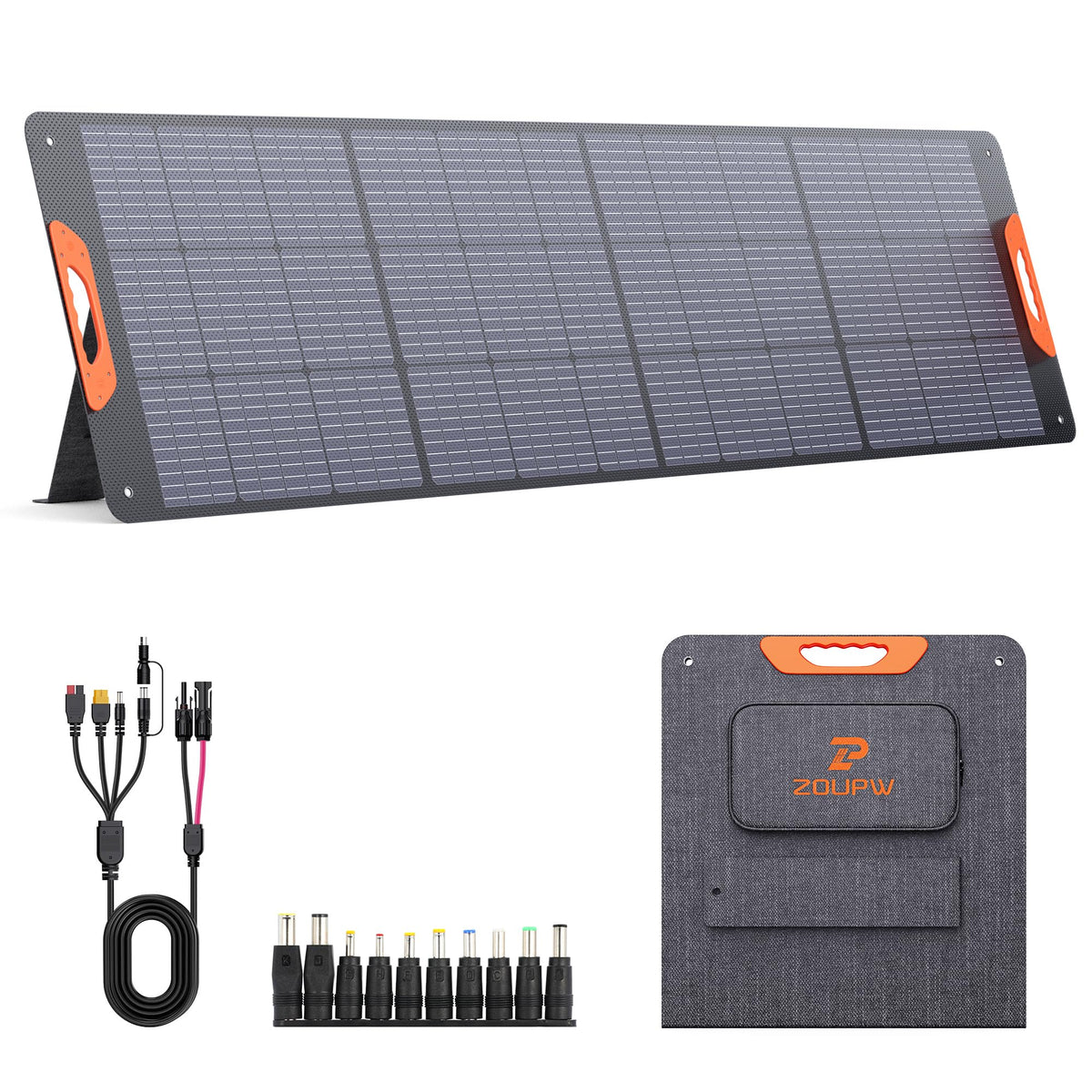 ZOUPW 100W Portable Solar Panel for Power Station,23.5% Efficiency Mono Foldable Solar Charger for Jackery 300/Ecoflow River/Anker/Bluetti,IP67 Waterproof for Camping RV Off-Grid Emergency Power