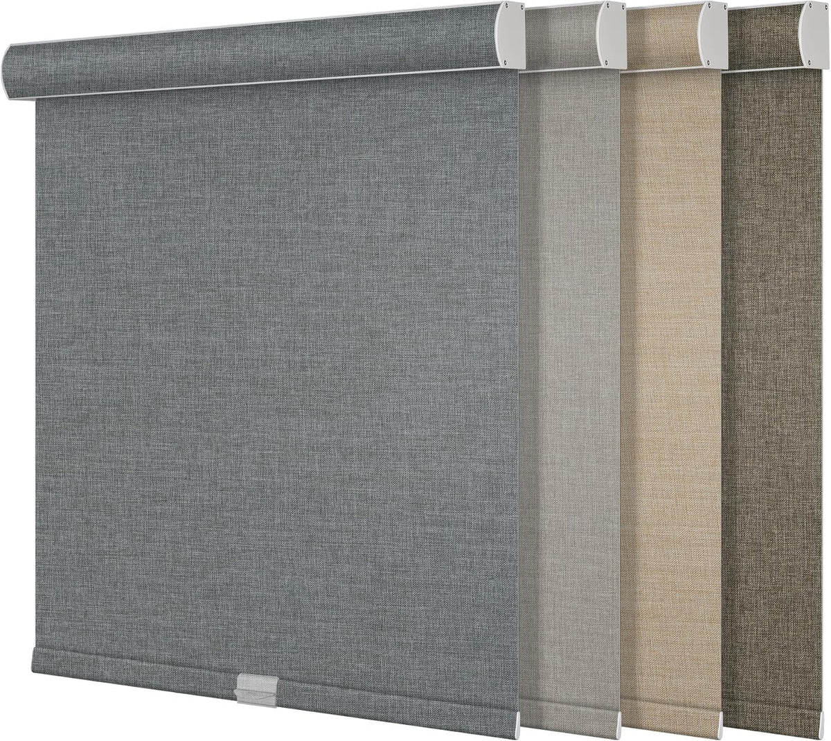 Boolegon Blackout Roller Shades for Windows, Beige, Custom Size