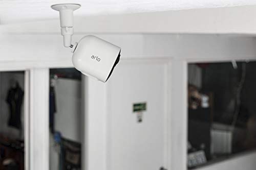 Wasserstein Adjustable Metal Wall Mount Compatible with Arlo Ultra, White