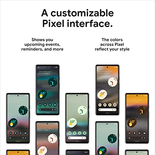 Google Pixel 6a - 5G Android Phone - Unlocked Smartphone with 12 Charcoal