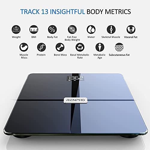 RENPHO Premium Wi-Fi Bluetooth Scale Smart 1 Count (Pack of 1), Dark Blue