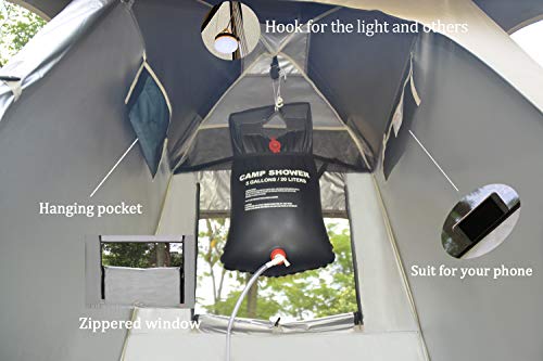 Vidalido Outdoor Shower Tent Changing Room Privacy Portable White+Green